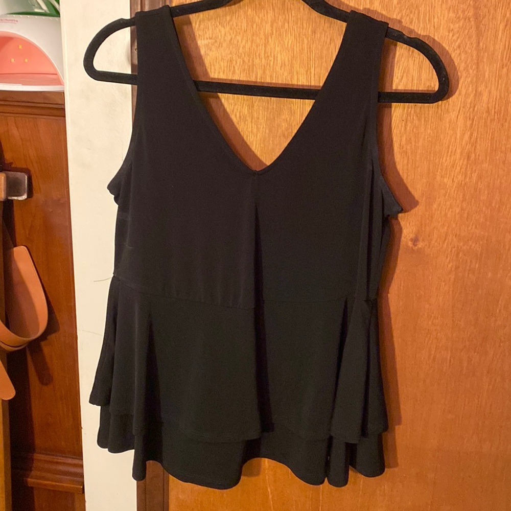 Torrid Size 00 (M/L) Double Layer Peplum Top